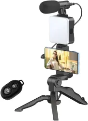 Dwiti Enterprise Vlogging Kit for YouTube, Podcasting & Content Creation - Black