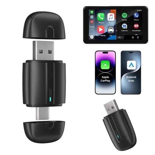 Image of Dyazo 2-in-1 Wireless CarPlay & Android Auto Adapter