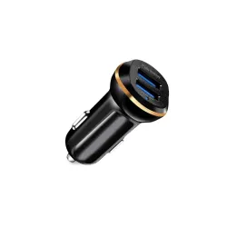 Dyazo 2.4 Amp Dual Port USB Car Charger - Compatible with iPhone X/Xr/Xs/Max/8/7/Plus, Vivo, Oppo, Samsung Galaxy & All 