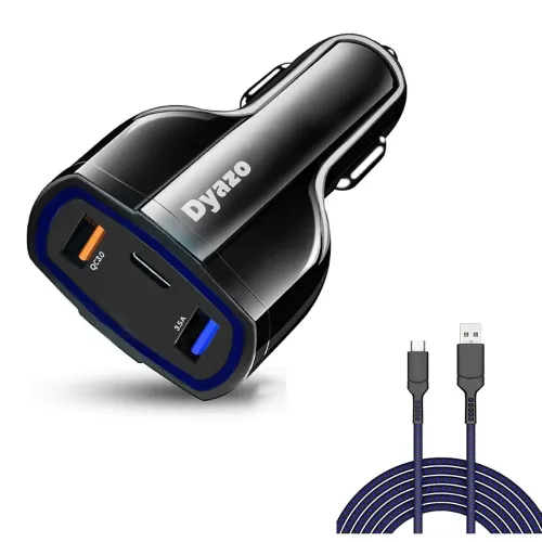 Image of Dyazo 3 Port 36 W Turbo Car Charger