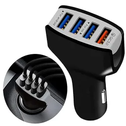 Dyazo 4-Port 36W USB Fast Car Charger
