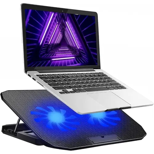 Image of Dyazo Dual Fan Laptop Cooling Pad with 4 Height Adjustment
