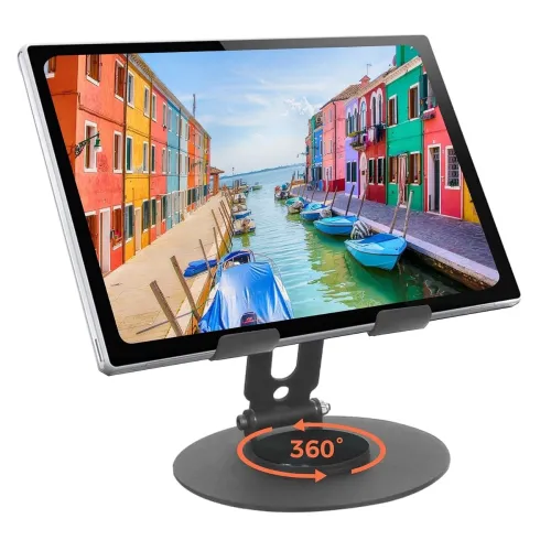 Image of Dyazo Foldable 360° Rotating Tablet Stand | Multiple Height & Angle Adjustable Holder | Compatible for iPad Pro/Air/Mini