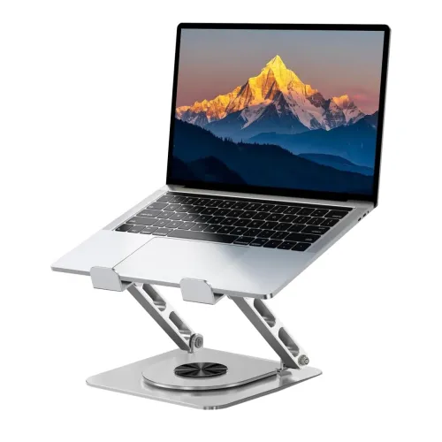 Image of Dyazo Foldable Adjustable Laptop Stand (Silver)