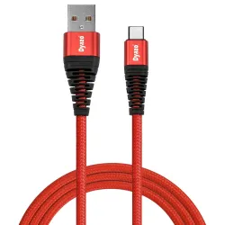 Dyazo Nylon Braided Type C Cable Data Sync Fast Charging Cord With Flexi Head Technology Compatible With Samsung Galaxy S10 Note 10 S9 S8 Pixel 3 Xl Google Pixel And More (Red, 1 Meter, 5.0....