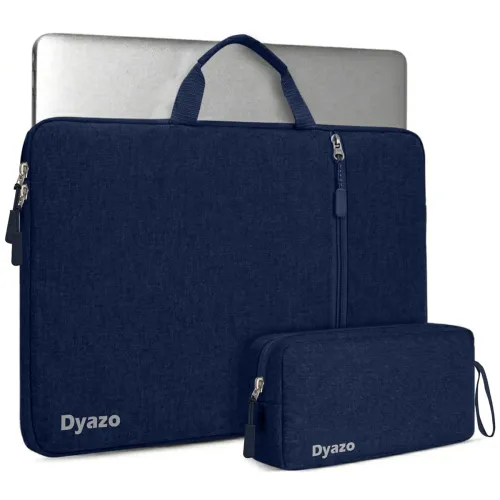 Image of Dyazo 15.6 Inch Laptop Sleeve with Handle & Charger Pouch | Water-Resistant Shockproof Carry Case with Front Pocket | Co
