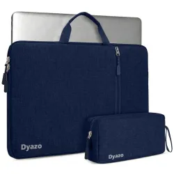 Dyazo 15.6 Inch Laptop Sleeve with Handle & Charger Pouch | Water-Resistant Shockproof Carry Case with Front Pocket | Co