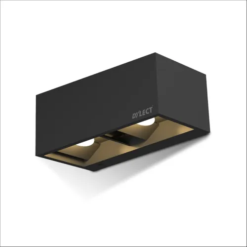 Image of Dylect® Luxe Solar Up Down Light Outdoor - Elegant Cube Shape