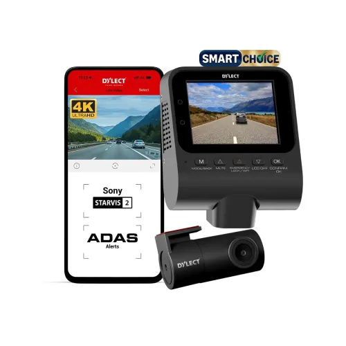 Image of Dylect® Sense Smartchoice 4K Max 2 Channel Dash Cam, 4K Front + 1080p Rear