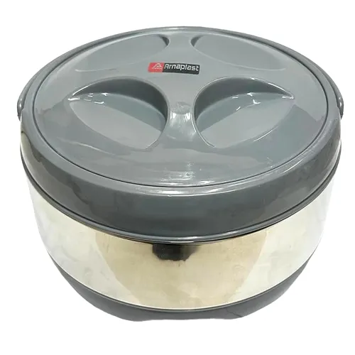 Image of Dynore Stainless Steel Casserole with Plastic Lid 1500 ml
