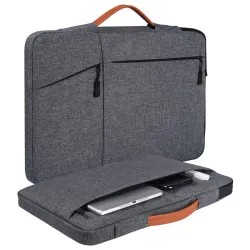Dynotrek Arrival 15.6 inch Laptop Sleeve Case Pouch, with Leather Handle Shockproof Protective Cover, Accessory Pocket, Briefcase Carrying Computer Hand Bag, HP, ASUS, Dell, Lenovo, Acer -De...