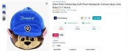 DZert Kids School Bag Soft Plush Backpacks
