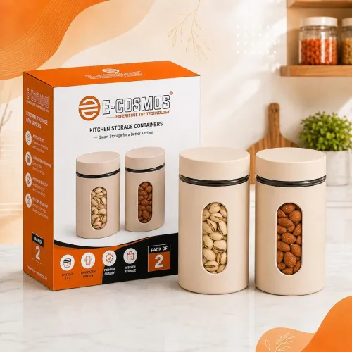 Image of E-COSMOS® 1000 ml Plastic Kitchen Storage Container Pack of 4 