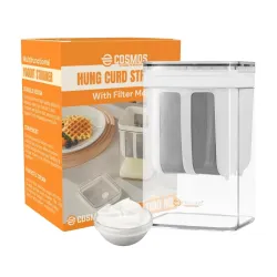 E-COSMOS® Plastic Multipurpose Greek Yogurt & Curd Maker Hung Curd - 1100ml | Durable, BPA-Free | Easy Homemade Yogurt &