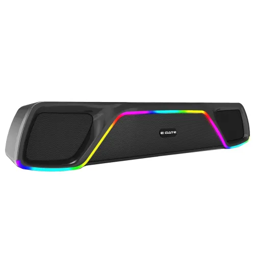 Image of E GATE C207 |18Watt Bluetooth Soundbar, 52mm Driver, 2.0 Channel, Ambient RGB Light, Upto 18 Hrs* Backup from 2000 mAH B