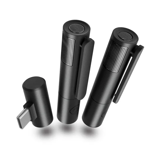 Image of EACHWELL Wireless lavalier Microphone, Wireless Clip on Microphones, Lapel Mic, for Android Phone, iPhone15/15PRO, Video