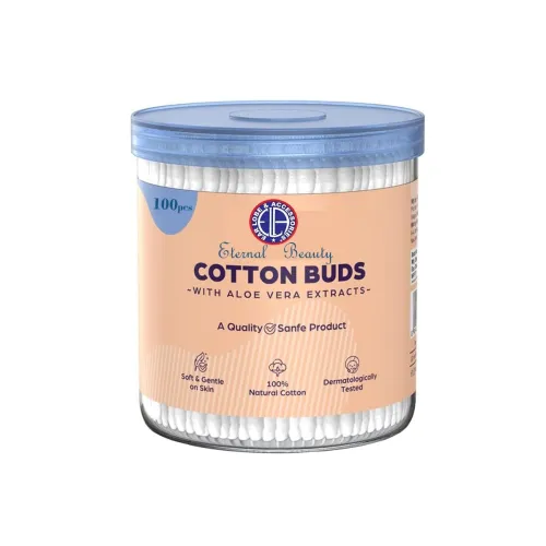 Image of [Ear Lobe & Accessories] Cotton Swabs/Buds for Ear & Nose Cleansing, Makeup Removal - Pack of 100