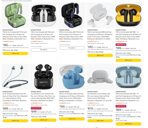 Image of Earbuds Starts @382