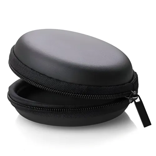 Image of Earphone Case Heaphone Pouch Cover Leather Carrying Case for Earphones,