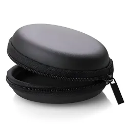 Earphone Case Heaphone Pouch Cover Leather Carrying Case for Earphones,