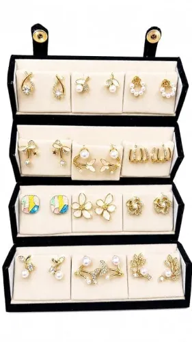 Image of Earrings Set for Women and Girls with Stylish Organizer Box