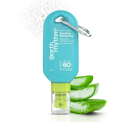 Image of Earth Rhythm Daily Dew Cooling Sunspray SPF 60 PA++++ Hyaluronic Acid & Aloe Vera. In Vivo Tested