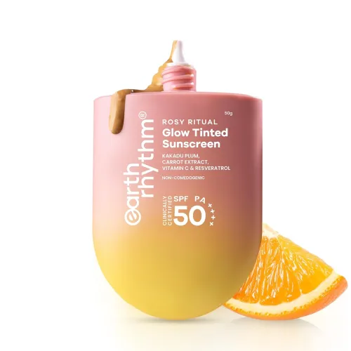 Image of Earth Rhythm Rosy Ritual Glow Tinted Sunscreen SPF 50 PA + with Vitamin C
