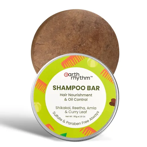 Image of Earth Rhythm Shikakai Shampoo Bar for Hairfall, 80gm