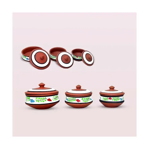 Image of Earthenware Terracotta Donga Set Paint (set of 3)