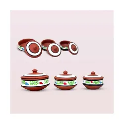 Earthenware Terracotta Donga Set Paint (set of 3)