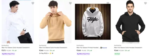 Image of Earthstick Men's Sweatshirts upto 77% Discount