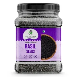 Earthy Eats Raw Basil Seeds 400gm