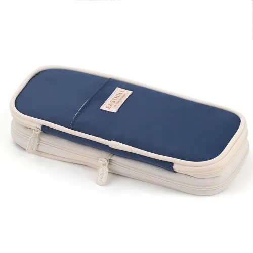 Image of EASTHILL Canvas Big Capacity Pencil Pen Case