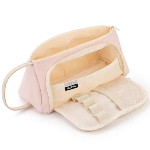 Image of EASTHILL Polyester Big Capacity Pencil Case High Large Storage Pouch Marker Pen Case Simple Stationery Bag School Colleg