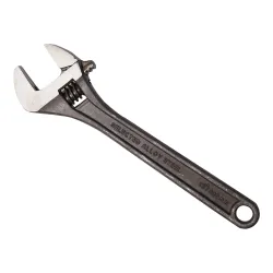 Eastman Adjustable Wrenches Set Of 1Pcs, 08/200 Mm, Phosphate Finish Fully Hardened And Tempered Plumbing Tools, Adjustable Wrench for All Nut Sizes, Black Phosphate Coating (E-2051P)