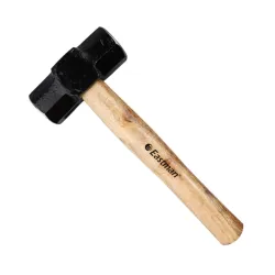 Eastman Sledge Hammers With Wooden Handle, 3Lb / 1350 Gms, Drop Forged Steel Induction Hardened, Polished Hitting Face Industrial & Professional Use (E-2440)