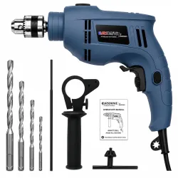 Eastman 550W Impact Drill | 10mm Chuck | 0-2900 RPM | Forward & Reverse | 1.7 kg | Free Carbon Set & Drill Bit | For Concrete & Wood | EID-010C