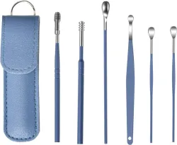 Easymart Wax Cleaner Ear Cleaning Tools kit Stick Set Spring Curette Earwax Remover  (6 ml, Set of 6)
