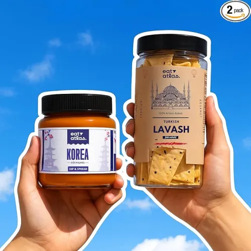 Image of Eat Atlas Cheesy Korean Dip & Lavash Chips 
