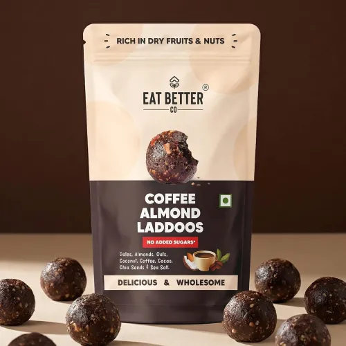Image of EAT BETTER CO Coffee & Almond Sugar-Free Laddoos (200g * pack of 20)