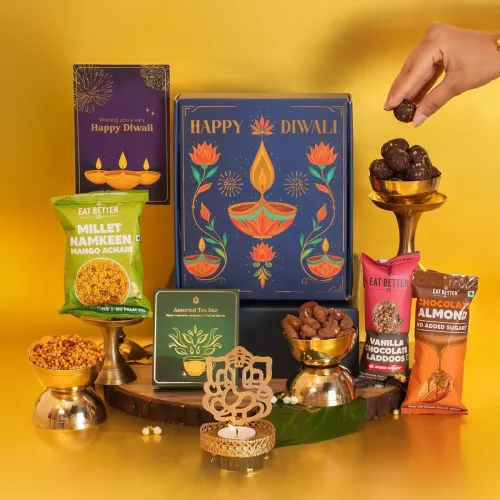 Image of EAT BETTER CO Happy Diwali Dry-Fruit Hamper – 6-Item 