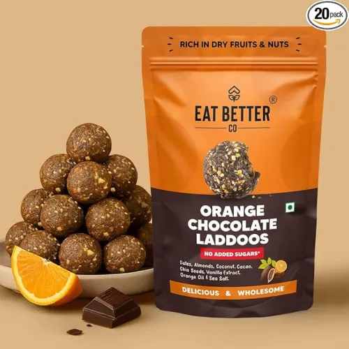Image of EAT BETTER CO Sugar-Free Orange & Chocolate Laddoos