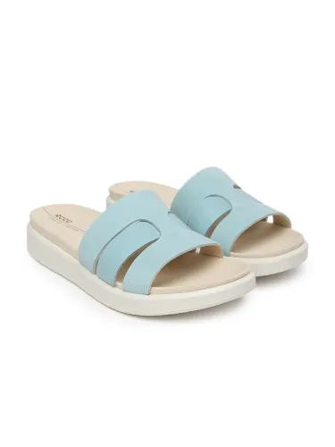 Image of ECCO Flowt Blue Women Slide Sandal