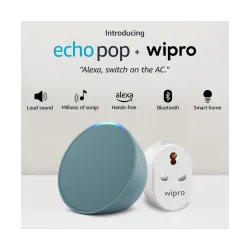 Echo Pop (Green) Smart Home combo with Wipro 16A Smart Plug
