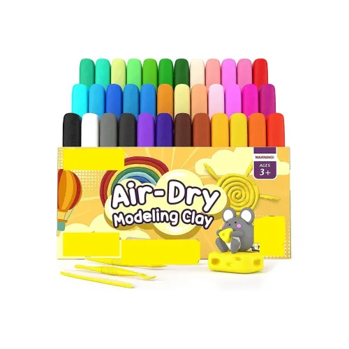 Image of Eclet Air Dry Clay for Kids, Pack of 12 Multicolor Soft Modeling Clay for DIY