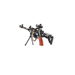Eclet Revolving Machine Gun Toy for Kids – 1 Pc Army Style Money Gun with Stand & Carry Strap | Fun Pretend Play Toy for