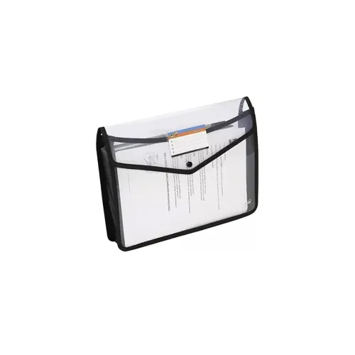 Image of ECLET Transparent A4 Document File with Snap Button – So1