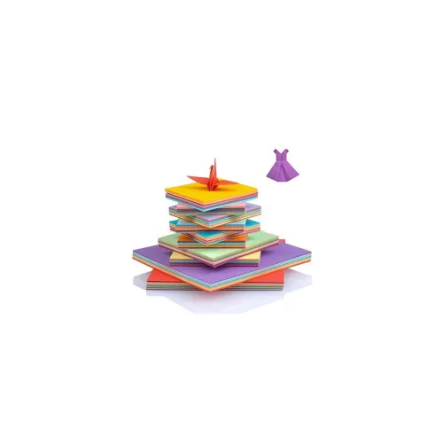 Image of Eclet Neon Origami Paper 15x15 cm (100 Sheets, 10 Colors)