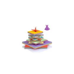 Eclet Neon Origami Paper 15x15 cm (100 Sheets, 10 Colors)