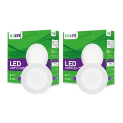 EcoLink 10W Concealed JB Ceiling Light | Round Ceiling LED Downlighter for Home & Hall | Cut Out: 3 inch, Color: Natural